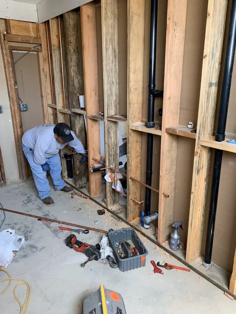 Commercial rough-in plumbing for Water Heater Replacement in Forsyth